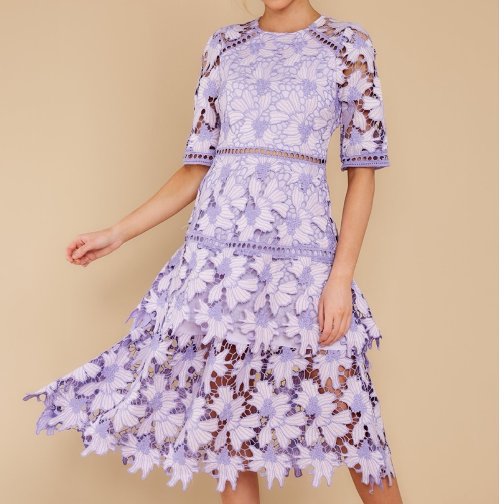 Red Dress Boutique Lavender Lace Midi